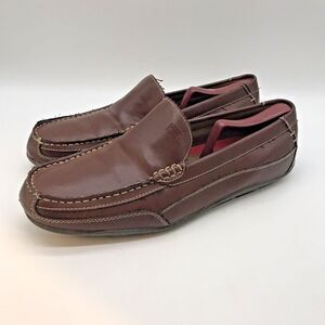 Tommy Hilfiger Men's 10.5 Brown TMDATHAN-F Driving Moccasin Slip On Loafer Shoes